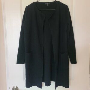 J. Crew Juliette Collarless Sweater Blazer (#J6339) in Black, Size XXS